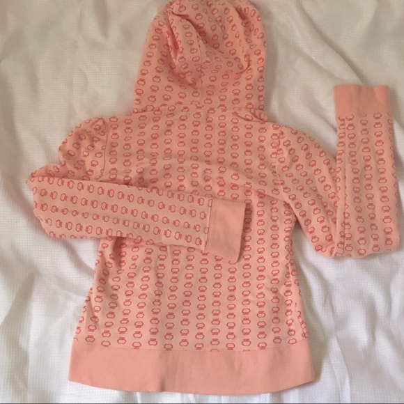 Apple pattern print pink zip up hoodie - small - Picture 5 of 10